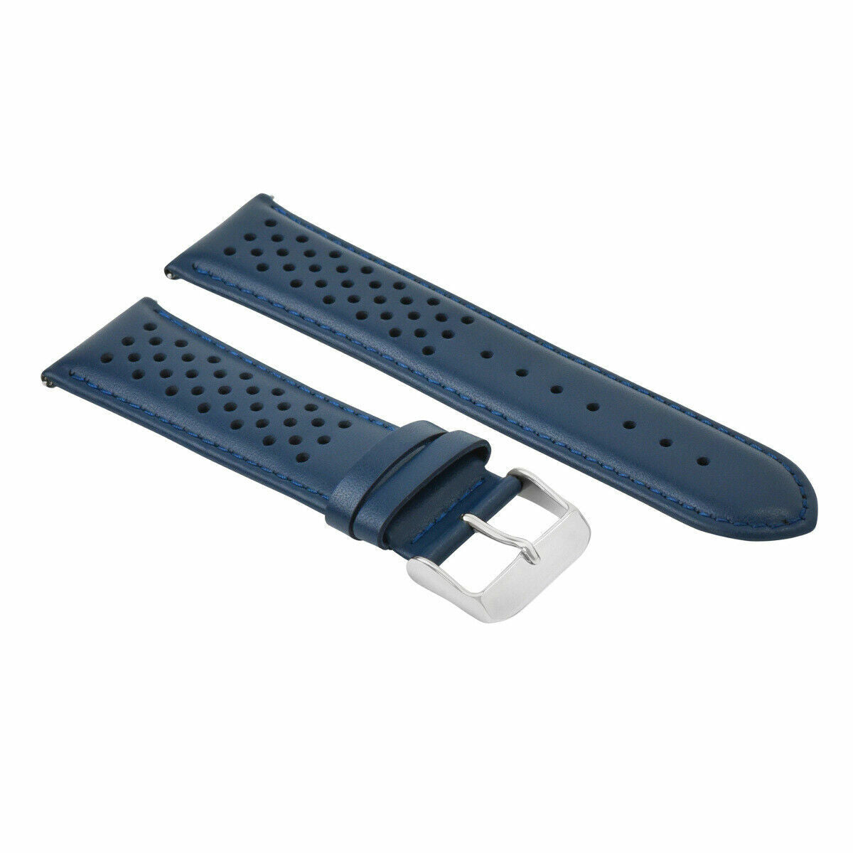 PERFORAT LEATHER WATCH BAND STRAP FOR LONGINES EZ RELEASE - 19MM