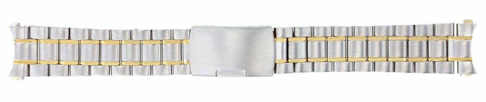 18MM WATCH BAND SOLID LINK BRACELET FOR OMEGA SPEEDMASTER S/STEEL HEAVY TWO TONE