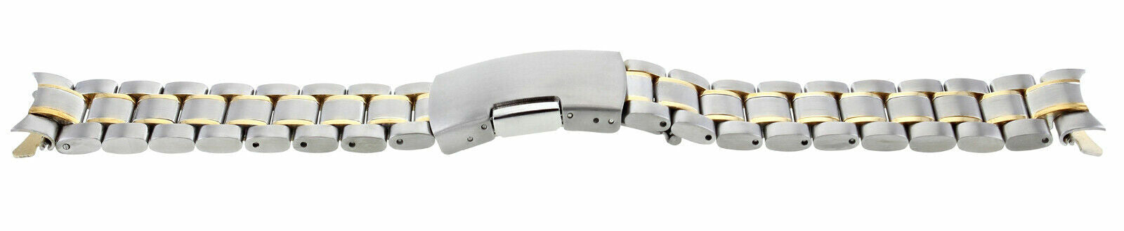 18MM WATCH BAND SOLID LINK BRACELET FOR OMEGA SPEEDMASTER S/STEEL HEAVY TWO TONE