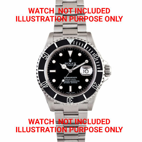 BEZEL INSERT CERAMIC FOR ROLEX SUBMARINER 116610 116613 116618 BLACK SILVER #