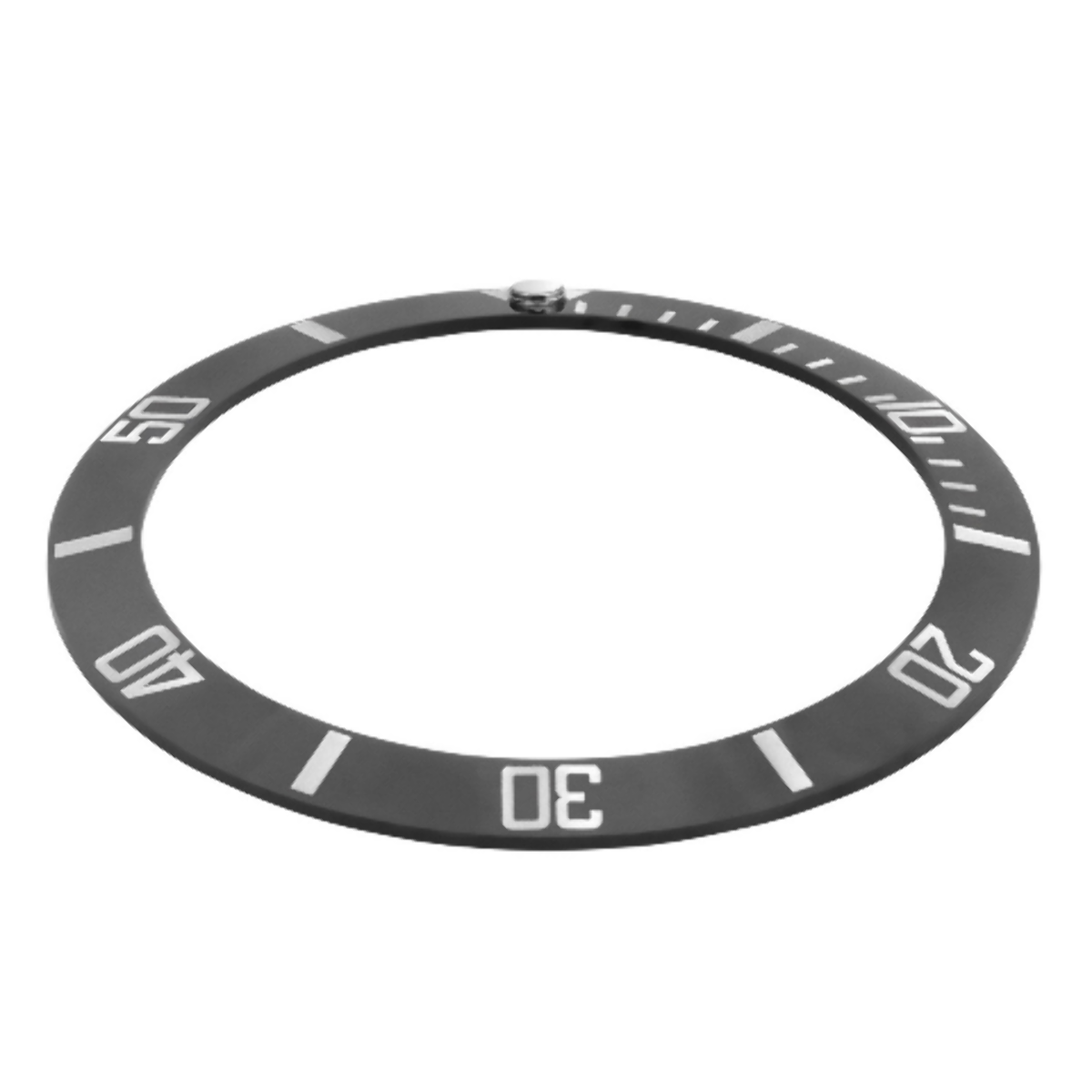 CERAMIC BEZEL INSERT FOR 41MM ROLEX SUBMARINER 126610 124060 BLACK SILVER