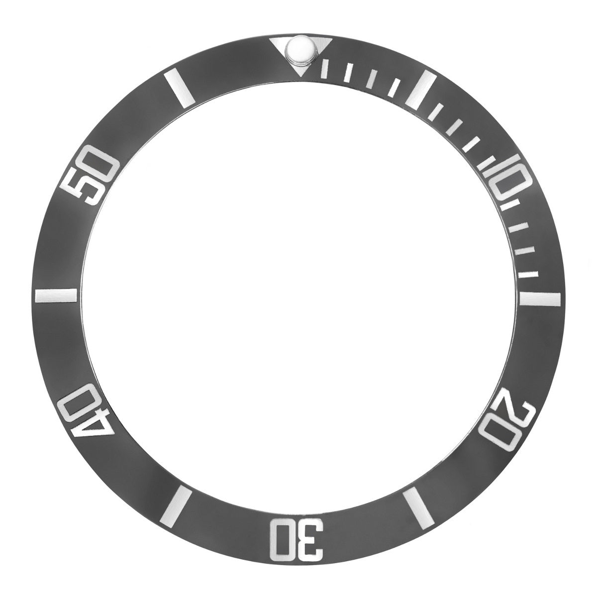 CERAMIC BEZEL INSERT FOR 41MM ROLEX SUBMARINER 126610 124060 BLACK SILVER