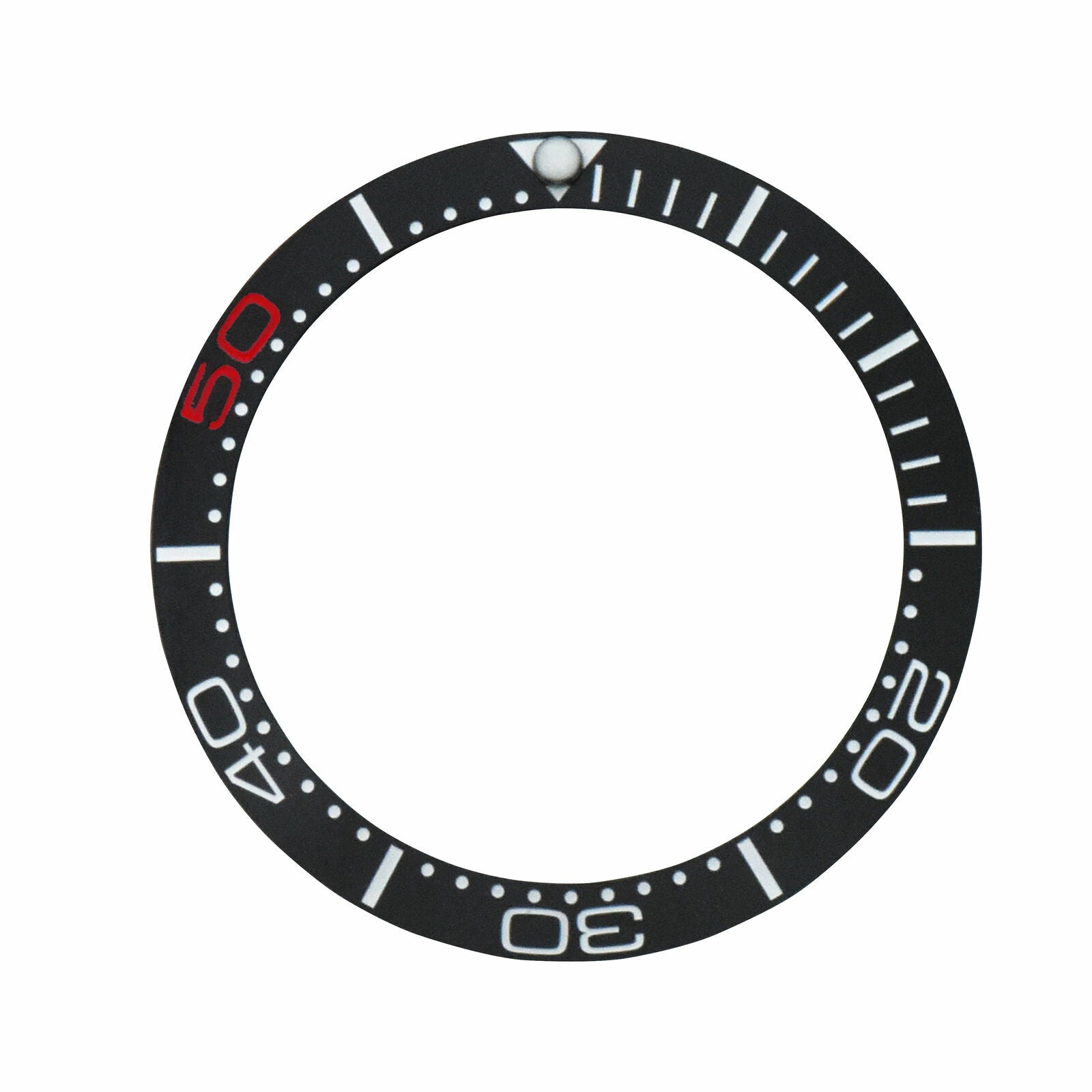 BLACK CERAMIC BEZEL INSERT FOR 41 42 OMEGA SEAMASTER PLANET 007 ENGRAVED NUMBERS