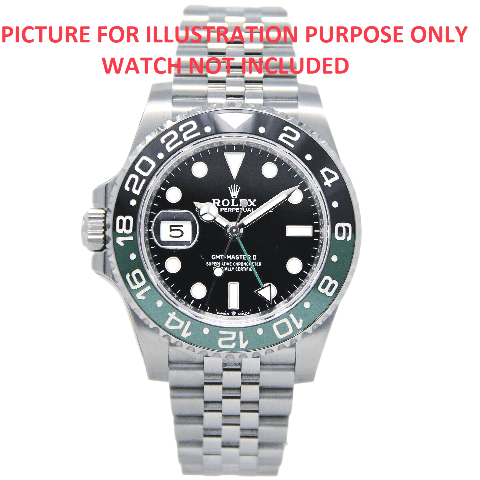 BEZEL INSERT CERAMIC FOR ROLEX GMT MASTER II 116710 116713 116710LN BLACK/GREEN