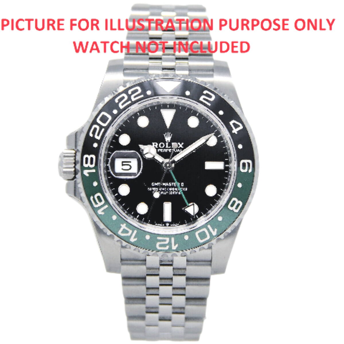 BEZEL INSERT KIT FOR ROLEX GMT MASTER II 116710 116710LN SPRITE BLACK/GREEN