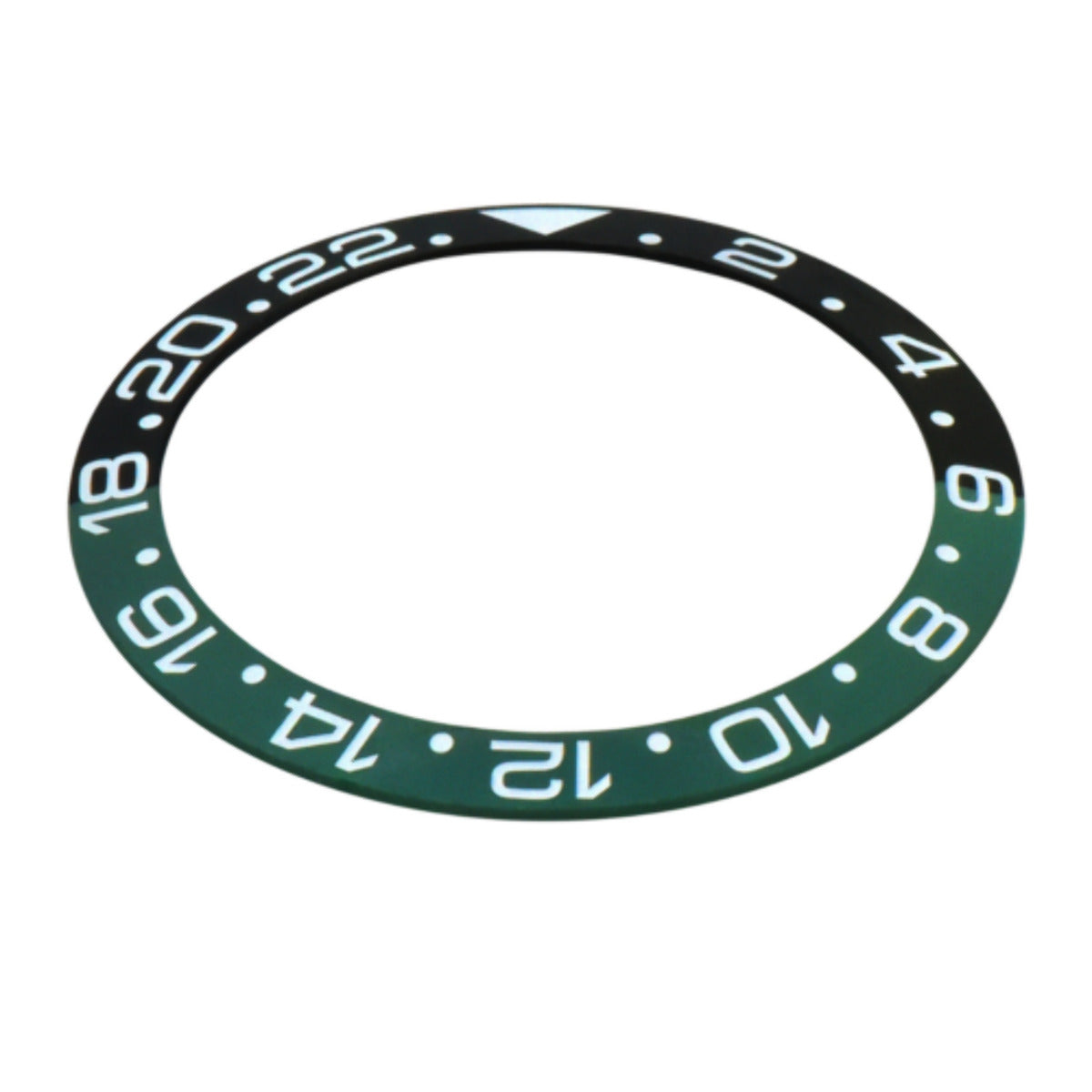 REPLACEMENT BEZEL INSERT BLACK/GREEN CERAMIC FOR WATCH 38MM X 30.80MM