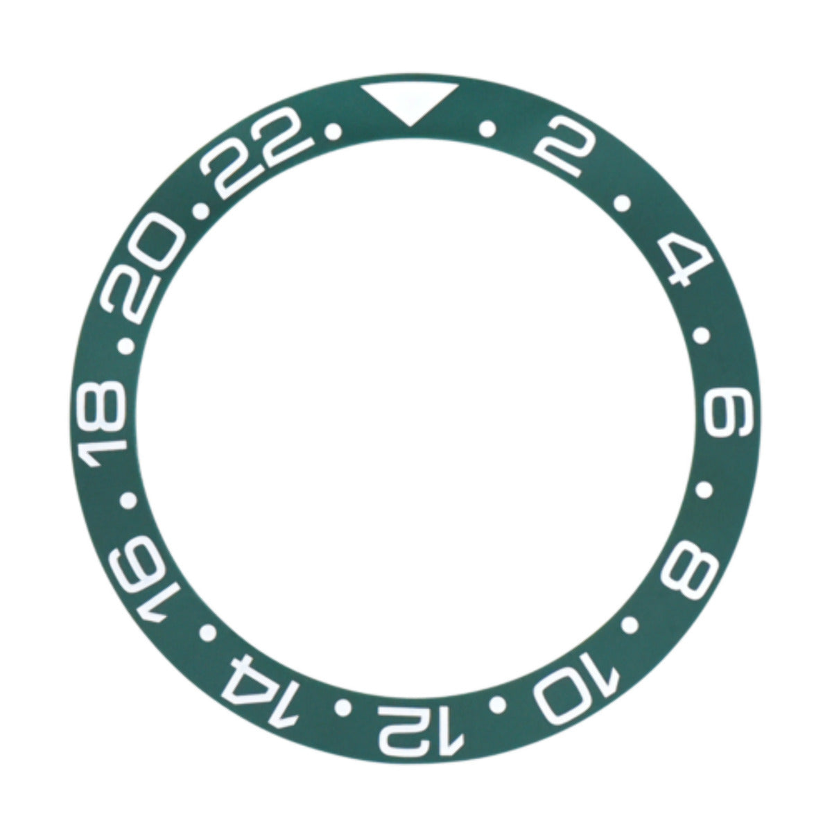 REPLACEMENT BEZEL INSERT GREEN CERAMIC FOR WATCH 38MM X 30.80MM