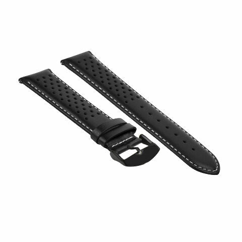 PERFORATED LEATHER RALLY WATCH STRAP BAND - QUICK RELEASE 18-19-20-21-22-23-24MM