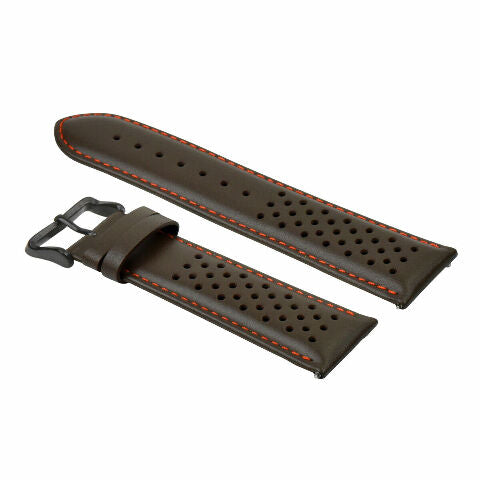 PERFORATED LEATHER WATCH BAND STRAP FOR INVICTA EZRELEASE - 22MM