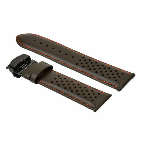 PERFORATED LEATHER WATCH BAND STRAP FOR INVICTA EZRELEASE - 19MM