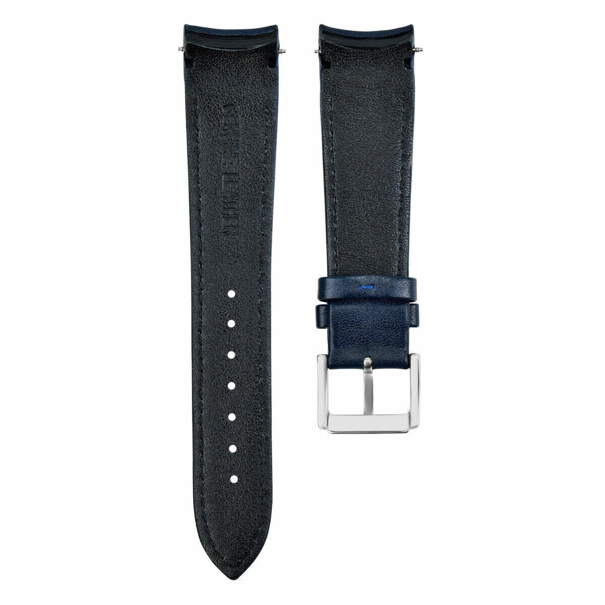 21MM CURVED END LEATHER WATCH BAND STRAP FOR CITIZEN ECO DRIVE PROMASTER BLUE