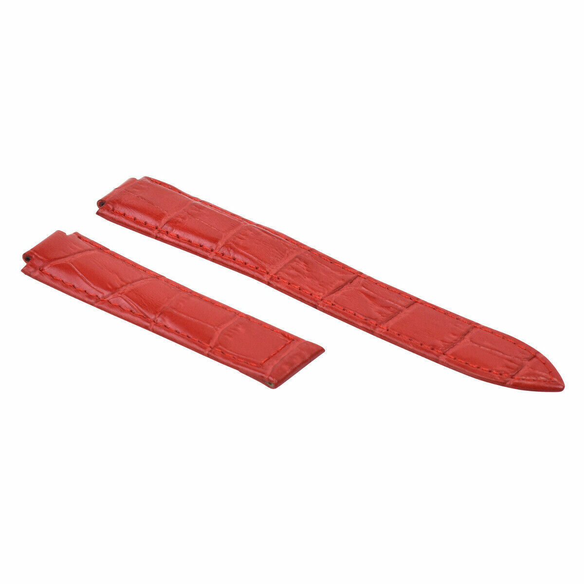 NEW LEATHER 18MM WATCH BAND STRAP FOR LADY CARTIER BALLON BLEU 3001 WATCH RED