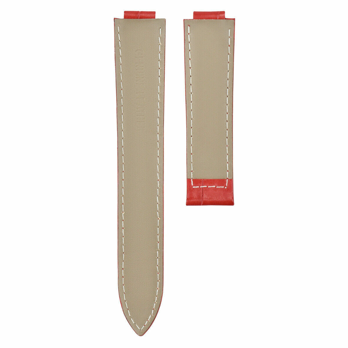 NEW LEATHER 18MM WATCH BAND STRAP FOR LADY CARTIER BALLON BLEU 3001 WATCH RED