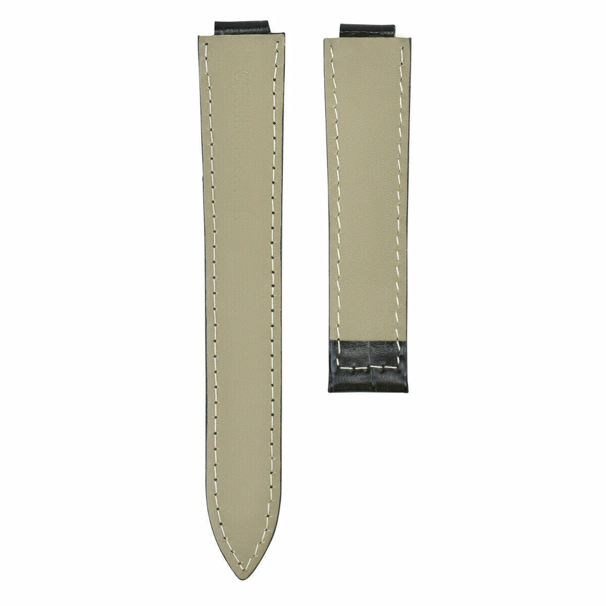 18MM NEW LEATHER WATCH BAND STRAP FOR CARTIER BALLON BLEU WATCH BLACK