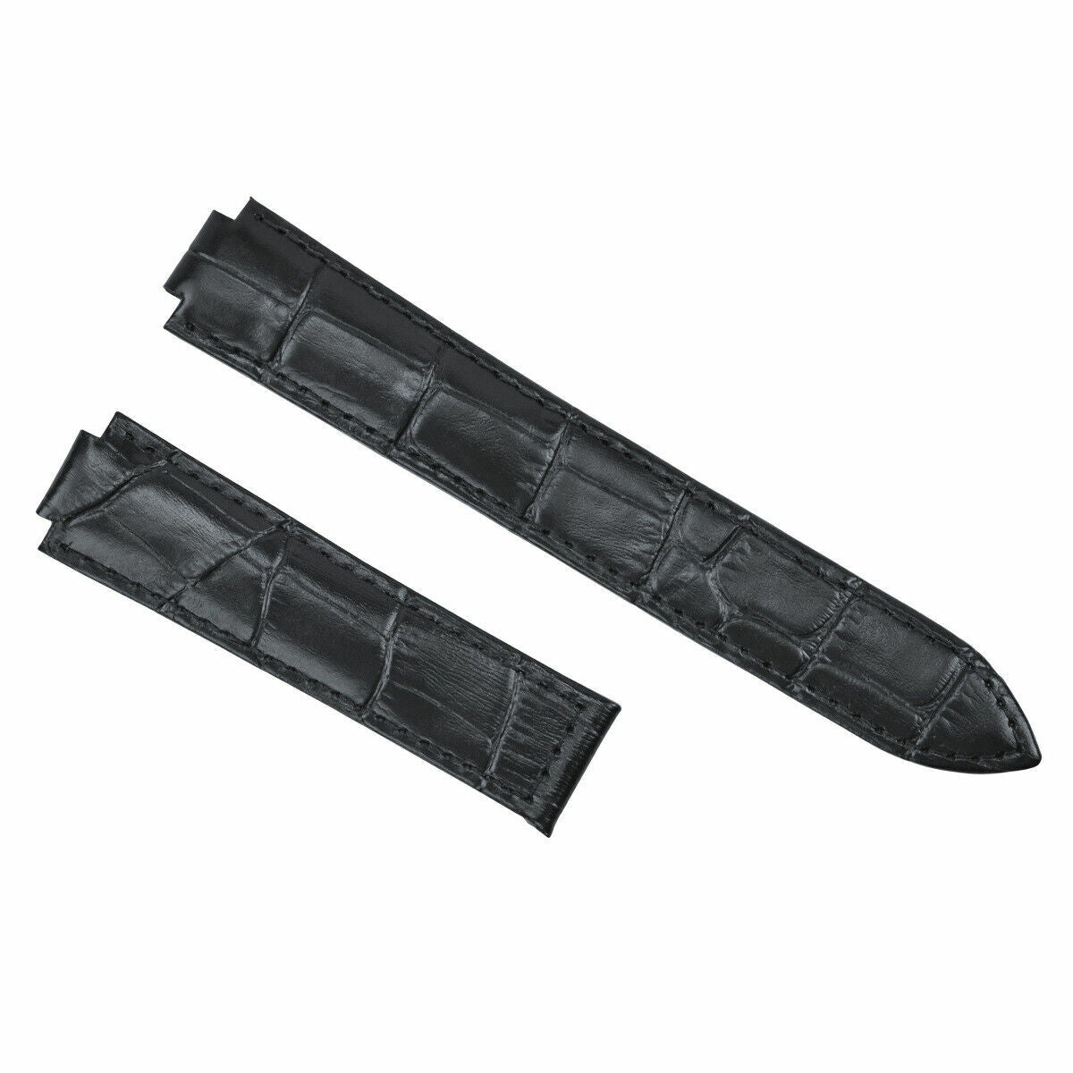 20MM NEW LEATHER WATCH BAND STRAP FOR CARTIER BALLON BLEU WATCH BLACK TOP QUALITY