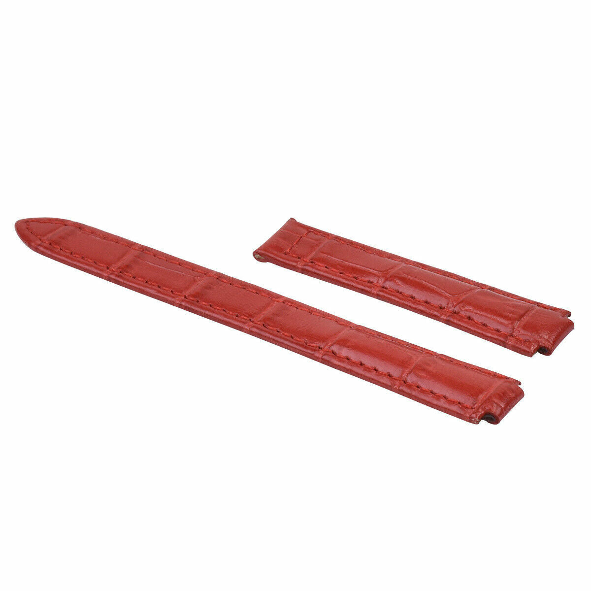 14MM NEW LEATHER WATCH BAND STRAP FOR CARTIER BALLON BLEU WATCH RED