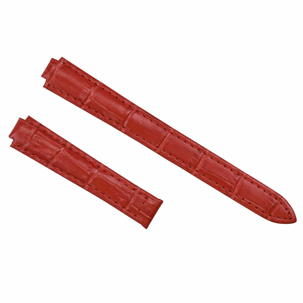 14MM NEW LEATHER WATCH BAND STRAP FOR CARTIER BALLON BLEU WATCH RED