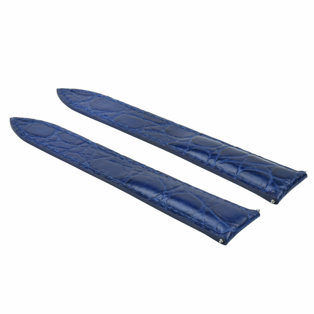 18MM REPLACEMENT LEATHER WATCHBAND STRAP FOR CARTIER SANTOS TANK RONDE SOLO BLUE