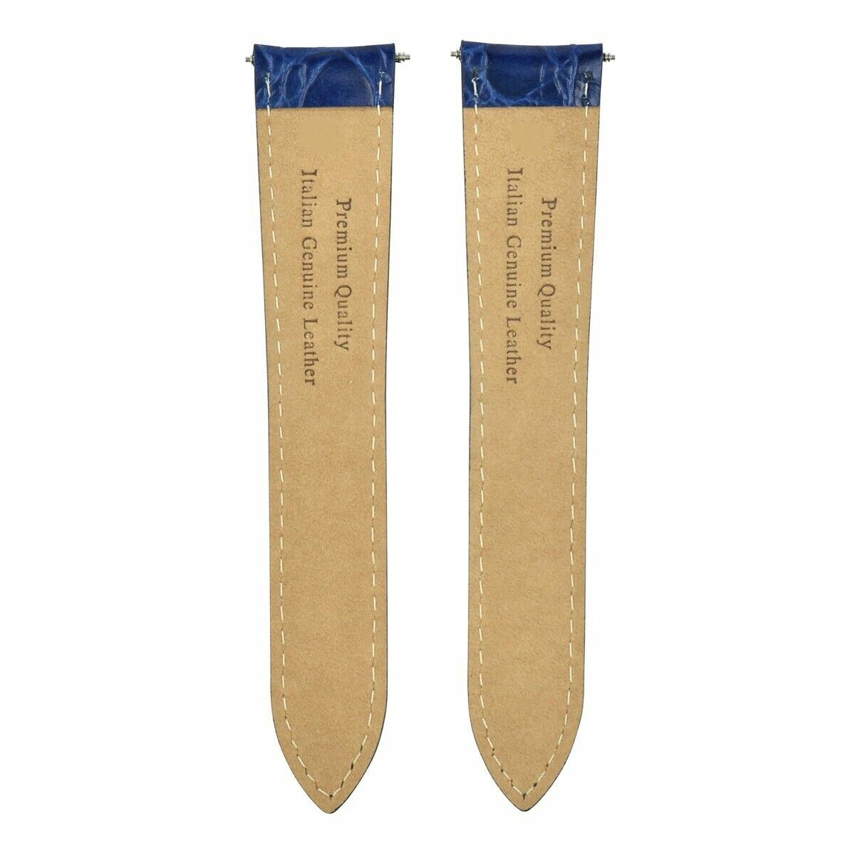 18MM REPLACEMENT LEATHER WATCHBAND STRAP FOR CARTIER SANTOS TANK RONDE SOLO BLUE