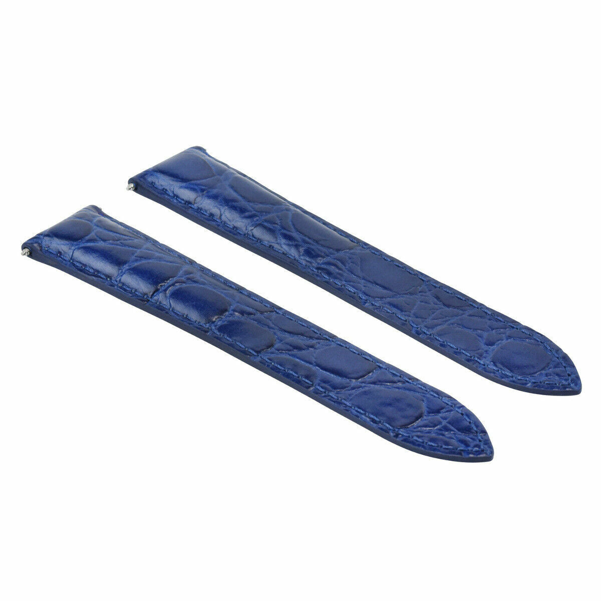 20MM REPLACEMENT LEATHER WATCHBAND STRAP FOR CARTIER SANTOS TANK RONDE SOLO BLUE