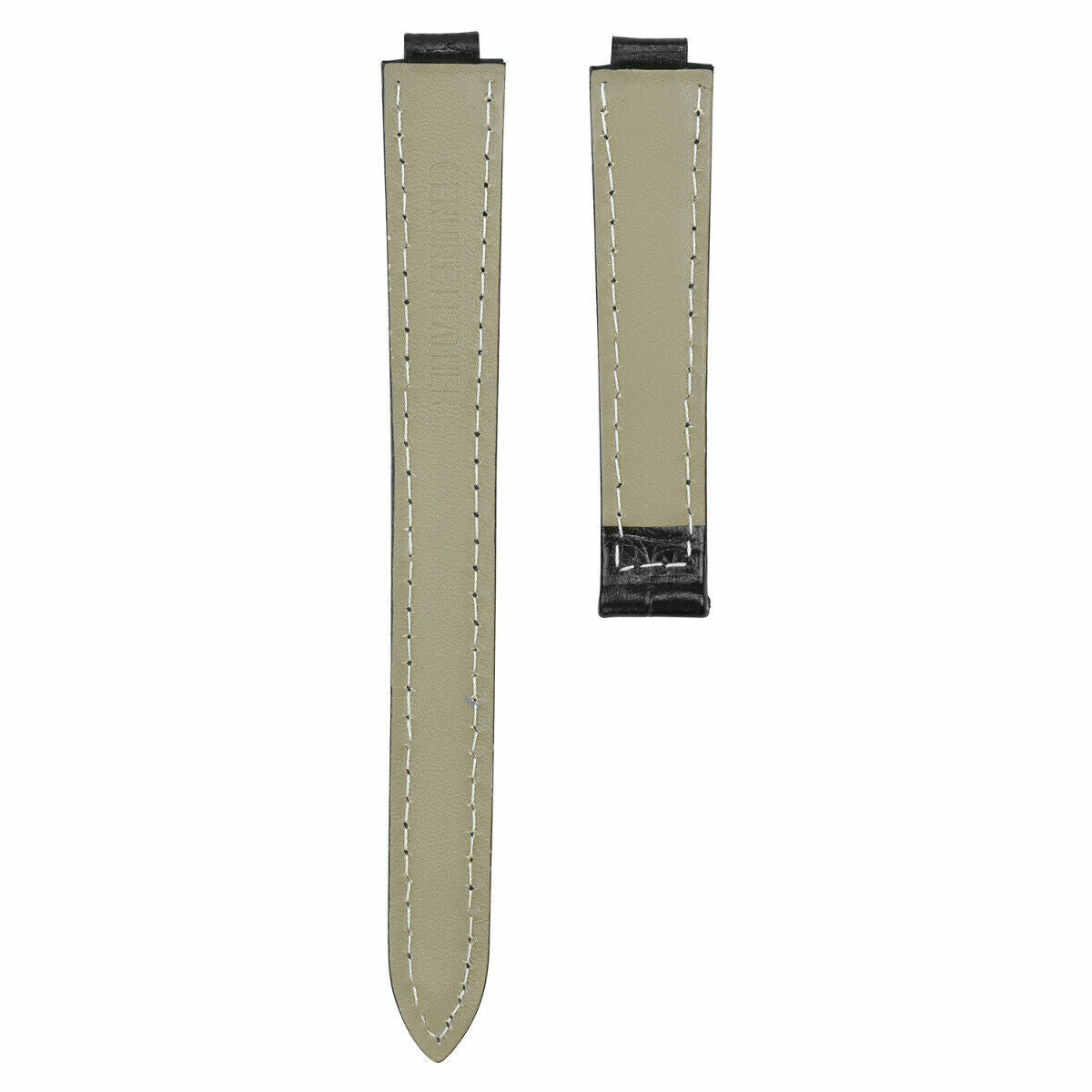 NEW LEATHER 14MM WATCH BAND STRAP FOR LADY CARTIER BALLON BLEU WATCH BLACK