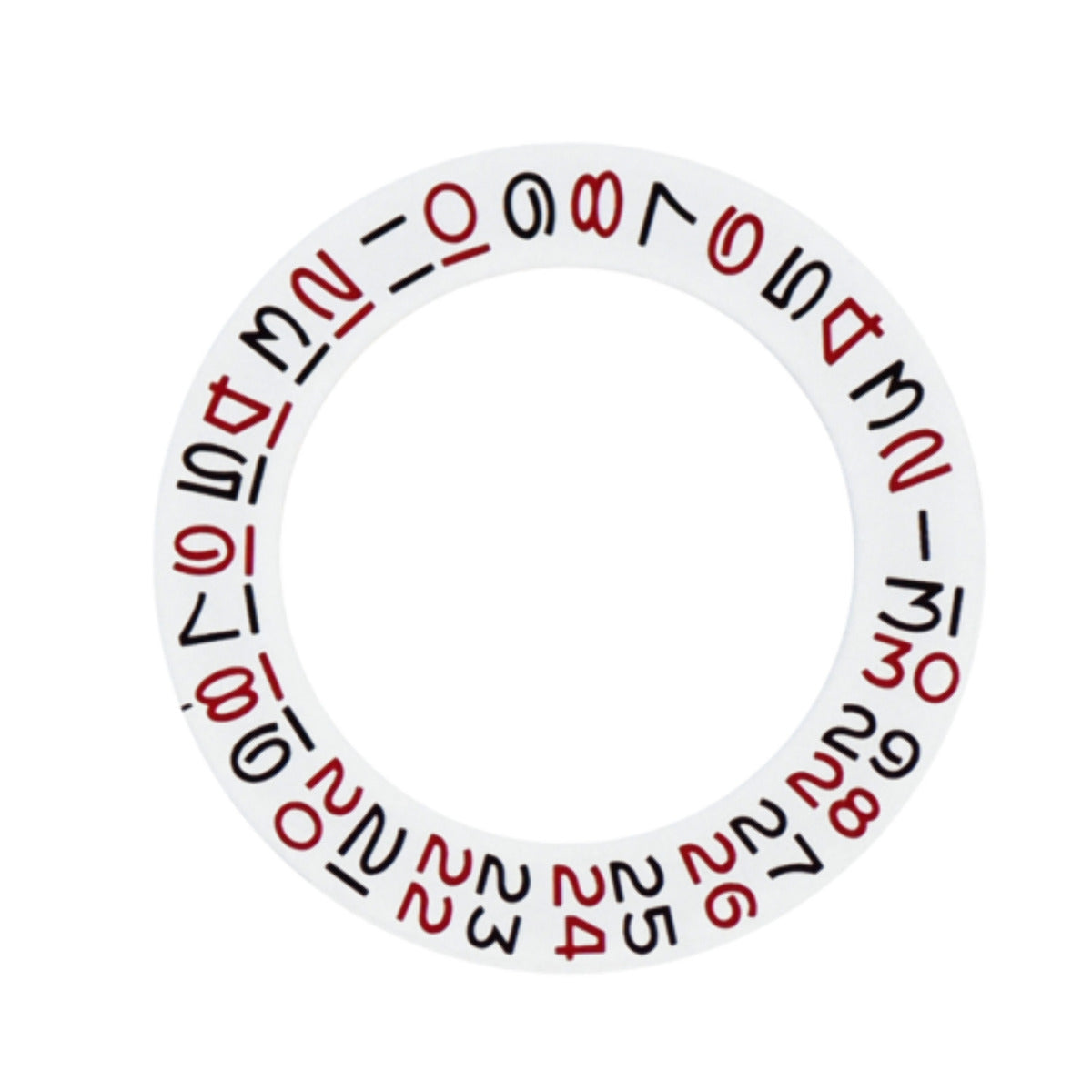 DATE DISC ROULETTE OVERLAY 6 & 9 FOR ETA 2836 2824 DG MIYOTA ROLEX 3135 BLACK/RE