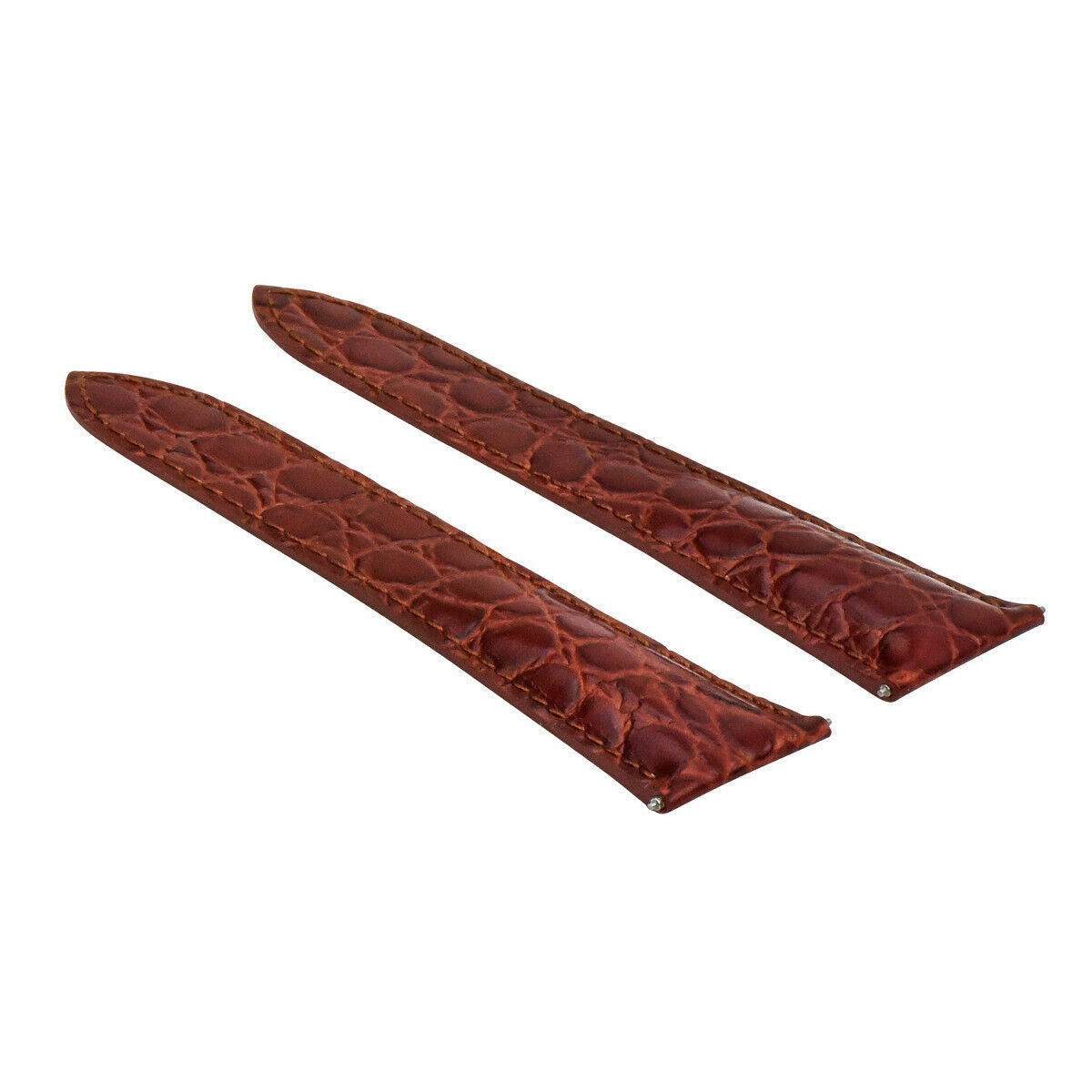 20MM LEATHER WATCHBAND STRAP FOR CARTIER SANTOS TANK RONDE SOLO BURGANDY/BROWN