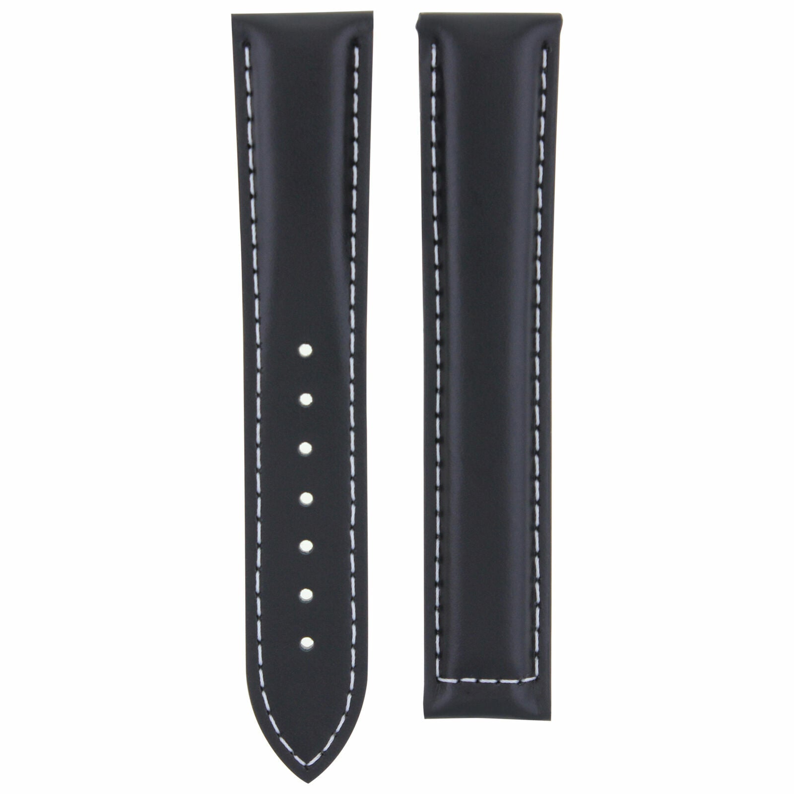 CLASSIC MENS SMOOTH LEATHER STRAP BAND FOR ORIS WATCHES CLASP - 19MM