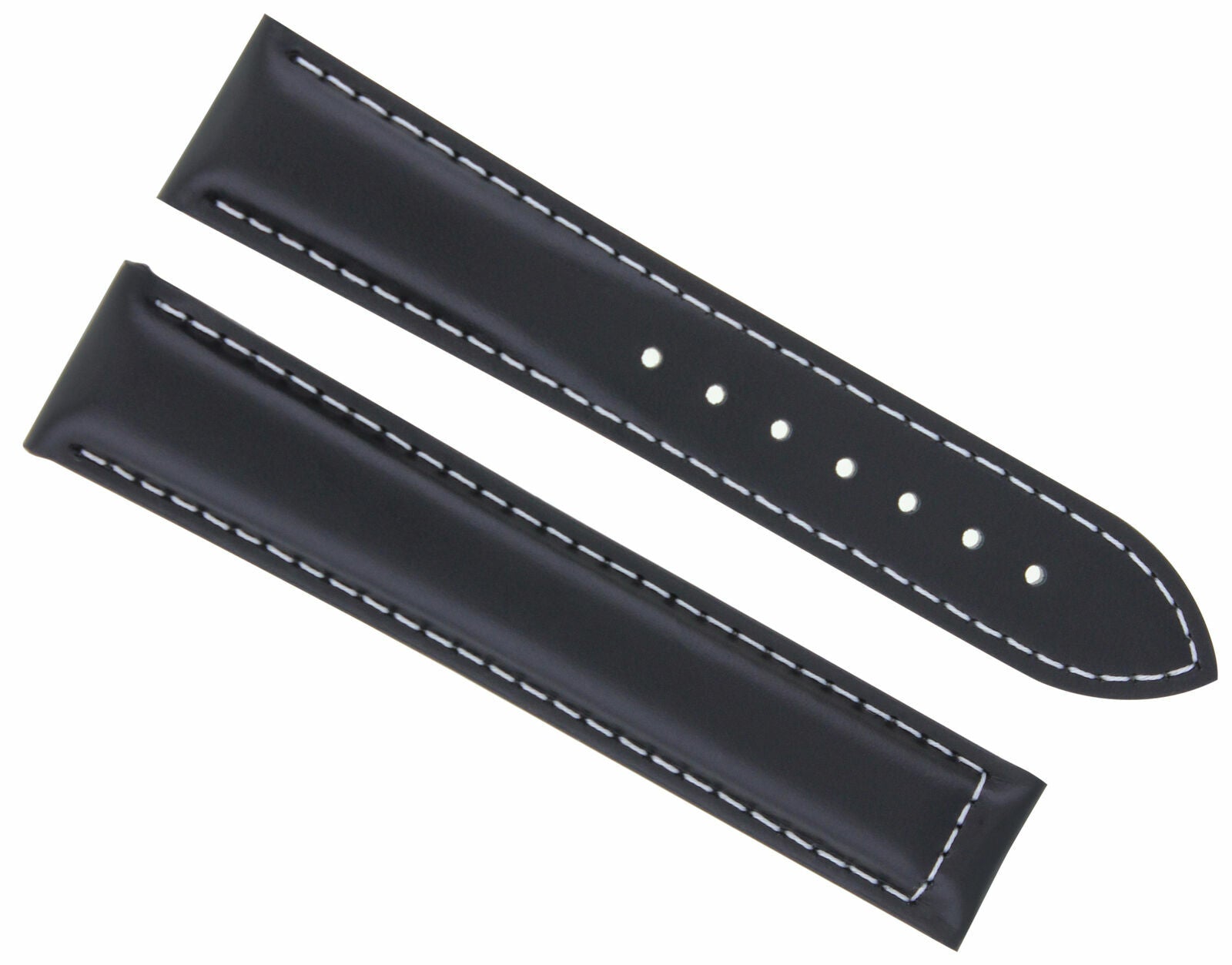 CLASSIC MENS SMOOTH LEATHER STRAP BAND FOR ORIS WATCHES CLASP - 19MM