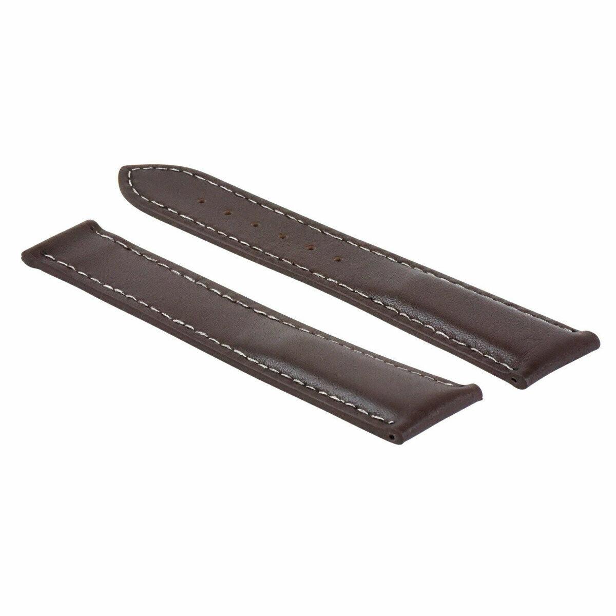 CLASSIC MENS SMOOTH LEATHER STRAP BAND FOR ORIS WATCHES CLASP - 22MM