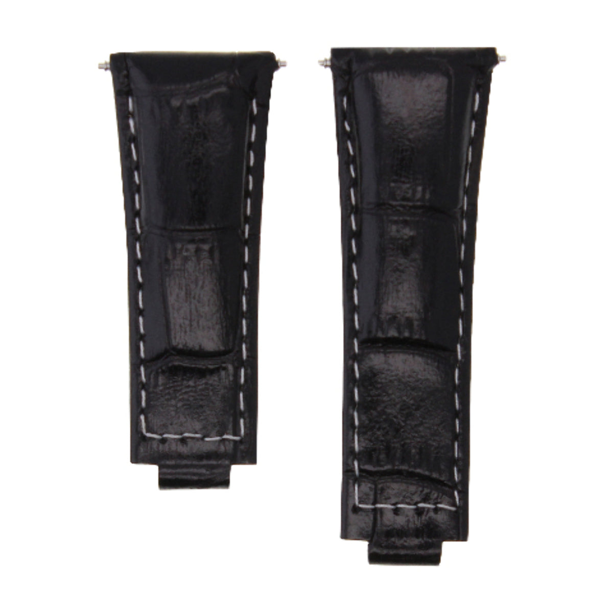 LEATHER WATCHBAND STRAP FOR ROLEX DAYTONA 16518 16519 116520 116523 LONG BLACK WS