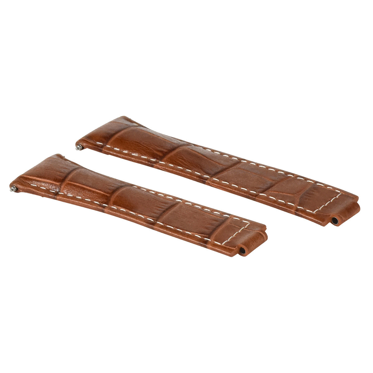 LEATHER WATCHBAND STRAP FOR ROLEX DAYTONA 16518 16519 116520 116523 LONG BROWN WS