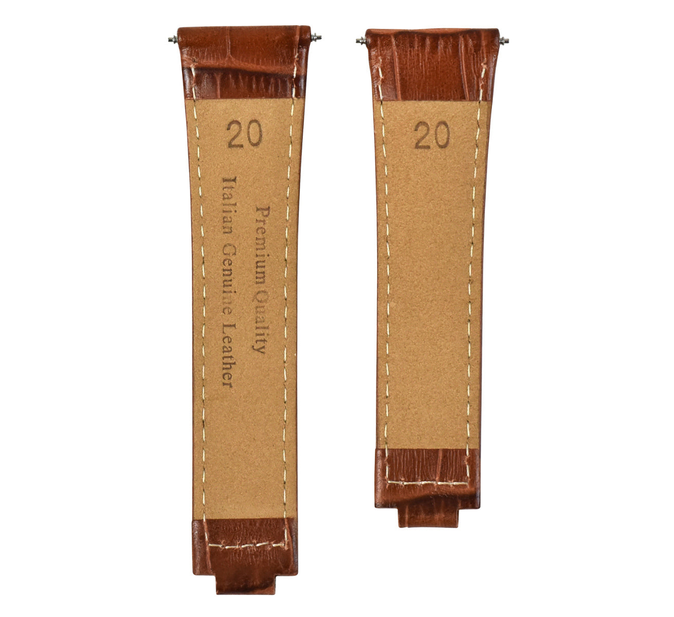 LEATHER WATCHBAND STRAP FOR ROLEX DAYTONA 16518 16519 116520 116523 LONG BROWN WS