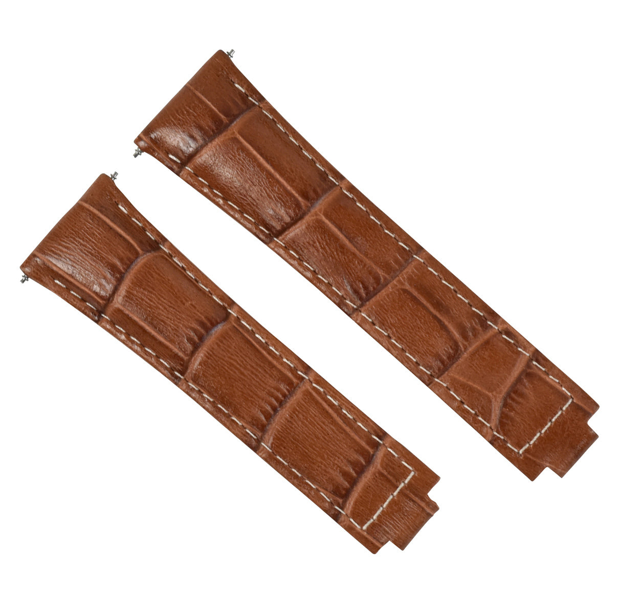 LEATHER WATCHBAND STRAP FOR ROLEX DAYTONA 16518 16519 116520 116523 LONG BROWN WS