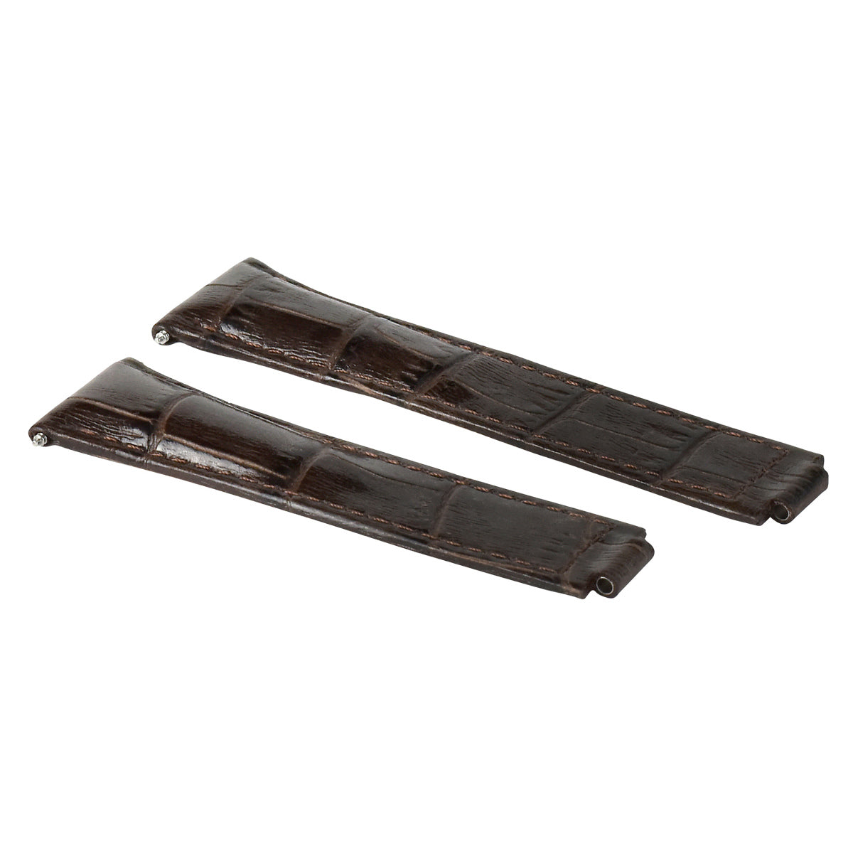 LEATHER WATCHBAND STRAP FOR ROLEX DAYTONA 16518 16519 116520 116523 LONG D/BROWN