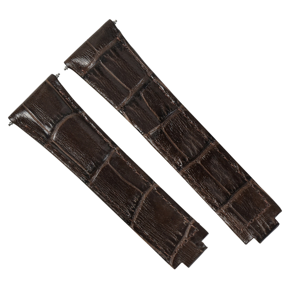LEATHER WATCHBAND STRAP FOR ROLEX DAYTONA 16518 16519 116520 116523 LONG D/BROWN