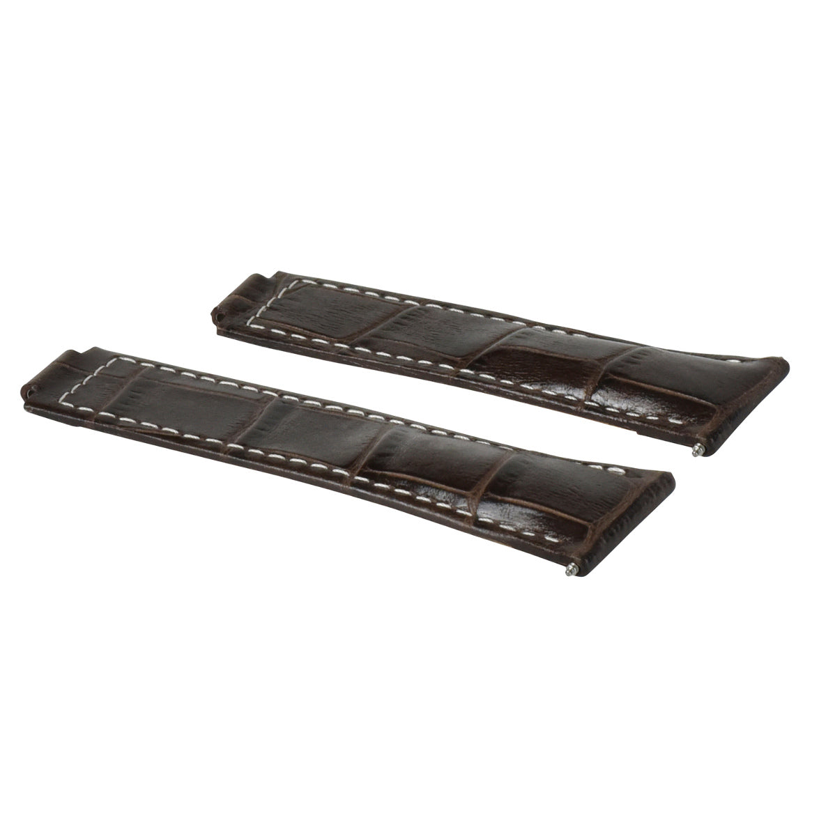 LEATHER WATCH BAND STRAP FOR ROLEX DAYTONA 16518 116520 116523 LONG D/BROWN WS