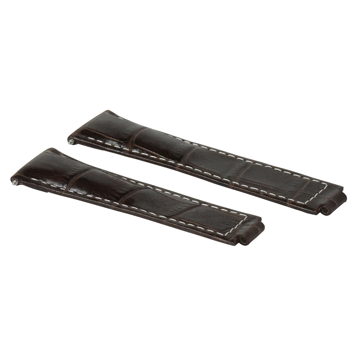 LEATHER WATCH BAND STRAP FOR ROLEX DAYTONA 16518 116520 116523 LONG D/BROWN WS