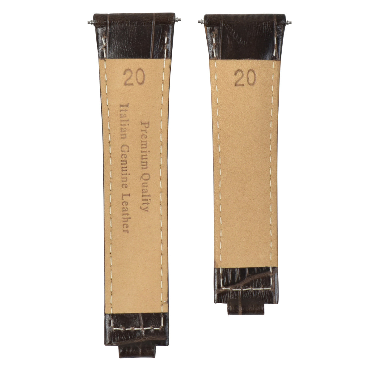 LEATHER WATCH BAND STRAP FOR ROLEX DAYTONA 16518 116520 116523 LONG D/BROWN WS