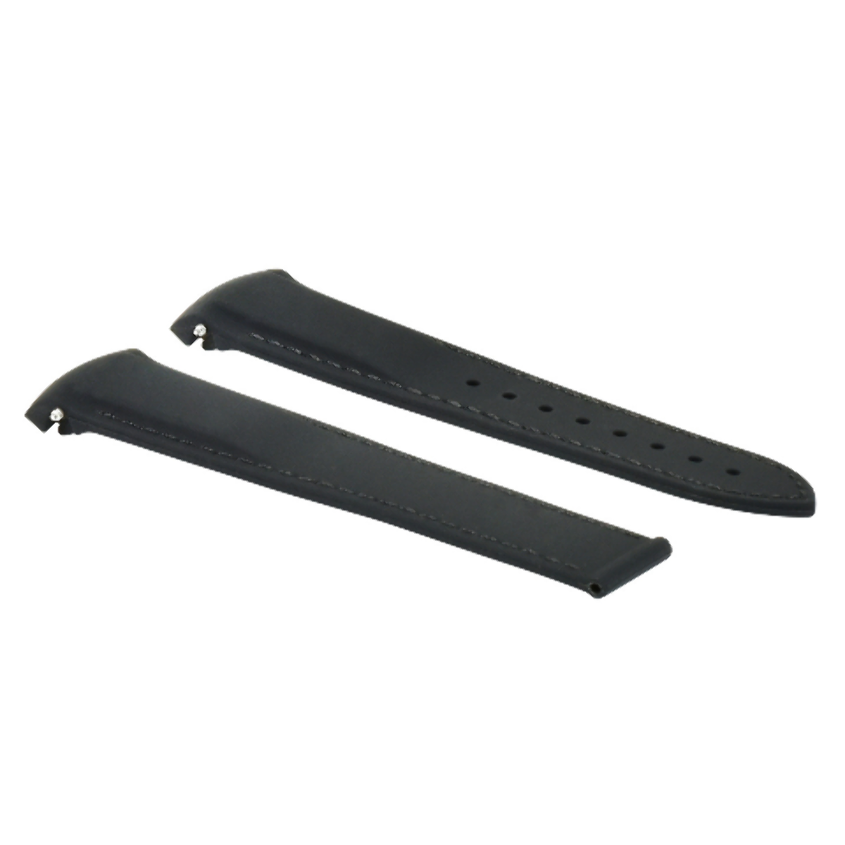 20MM RUBBER STRAP BAND 41MM FOR OMEGA SEAMASTER PLANET OCEAN CURVED BLACK STITCH