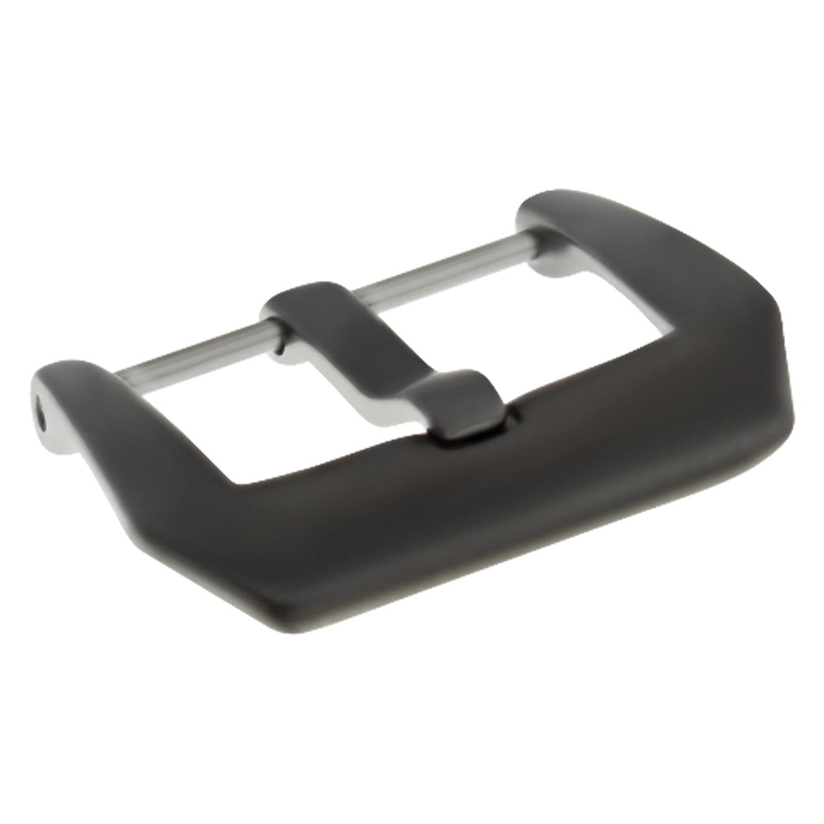 24MM RUBBER WATCH BAND STRAP FOR BELL & ROSS BR-01-BR-03 PVD BLACK BUCKLE SCREW