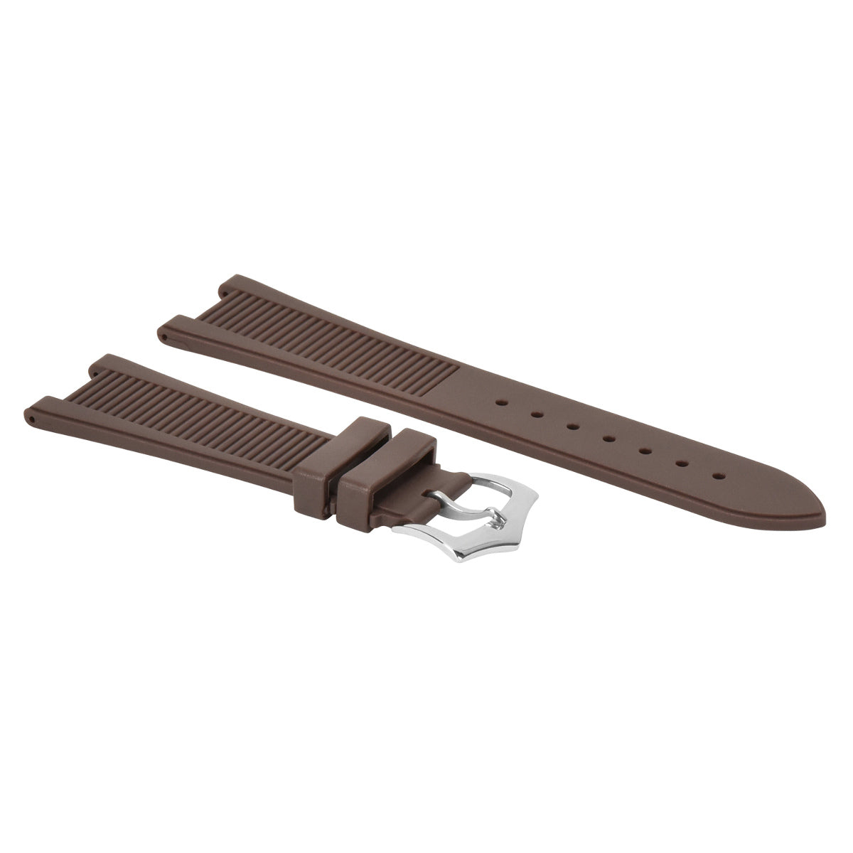 Rubber Silicone Watch Band Strap for Patek Philippe Nautilus 5711/5712/5726/5980, Brown, view 3