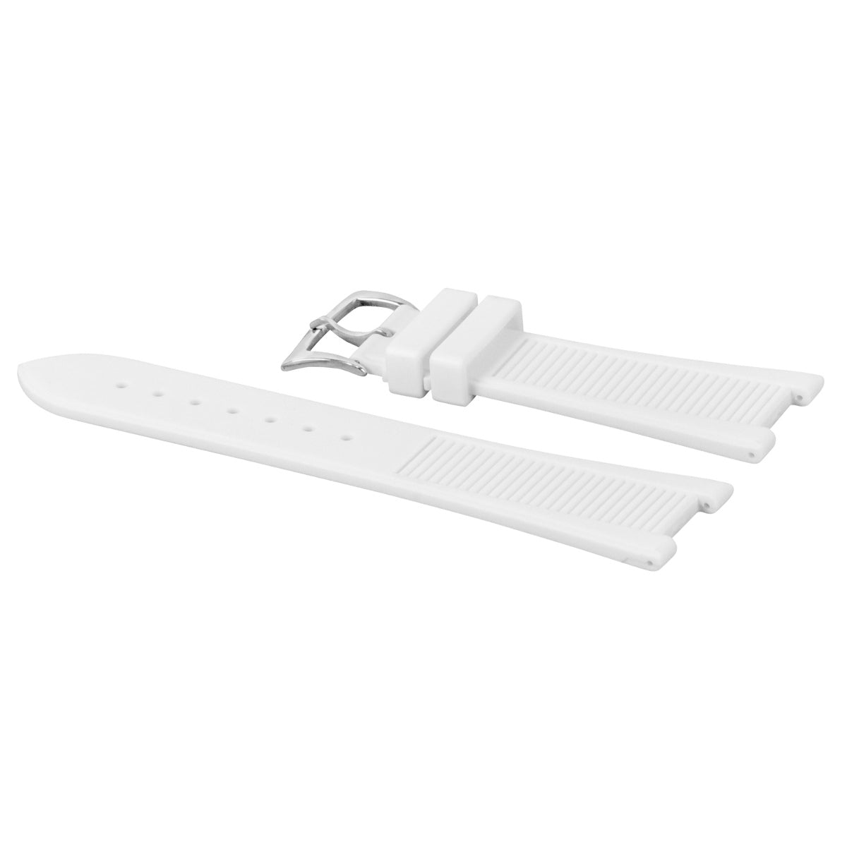 25 x 18 RUBBER WATCH STRAP BAND FOR PATEK PHILLIP NAUTILUS 5712G/R/A,5980R WHITE