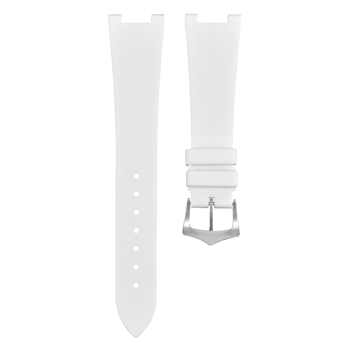 25 x 18 RUBBER WATCH STRAP BAND FOR PATEK PHILLIP NAUTILUS 5712G/R/A,5980R WHITE