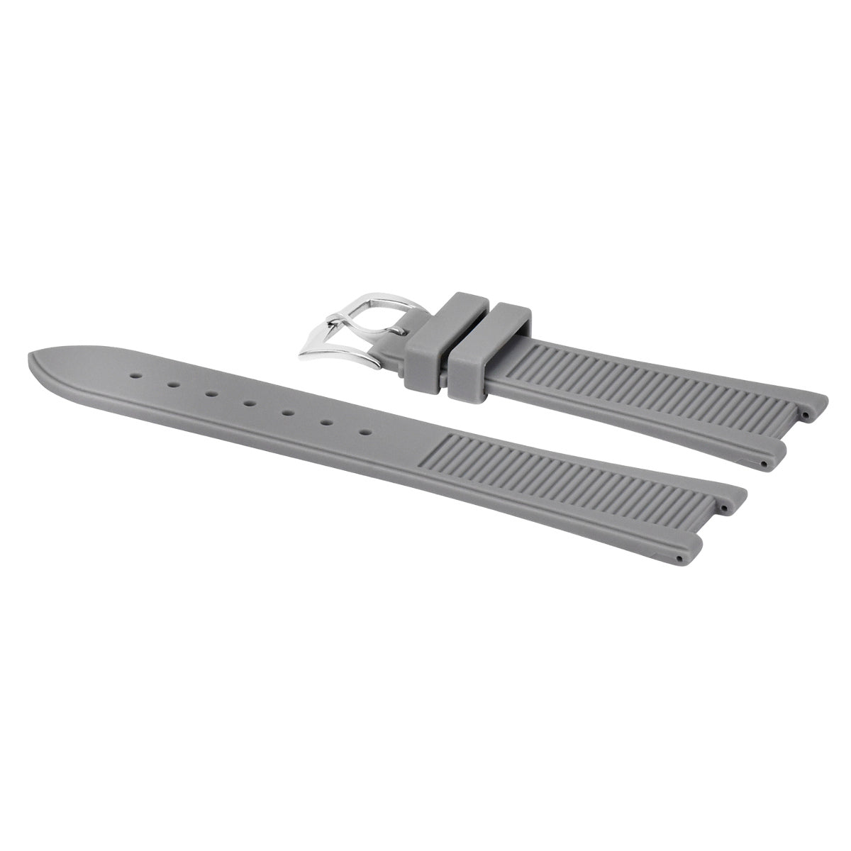 25 x 18 RUBBER WATCH STRAP BAND FOR PATEK PHILLIPE NAUTILUS 5712G/R/A,5980R GRAY
