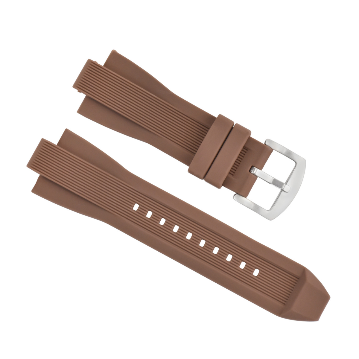 RUBBER WATCHBAND STRAP FOR MICHAEL KOR MK9016 MK8295 MK8511 MK8296 MK8325 BROWN