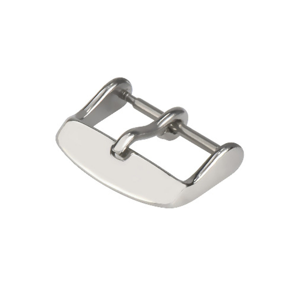 26MM WATCH BUCKLE CLASP PIN STYLE LEATHER RUBBER WATCH BAND STRAP SHINY HEAVY