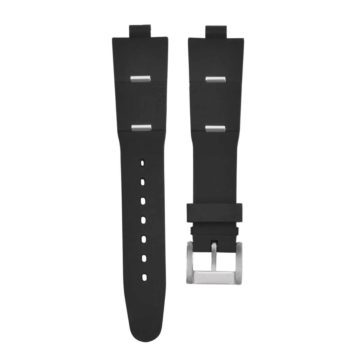 21/8MM BLACK SILICONE RUBBER WATCH BAND BRACELET FITS FOR BVLGARI DIAGONO