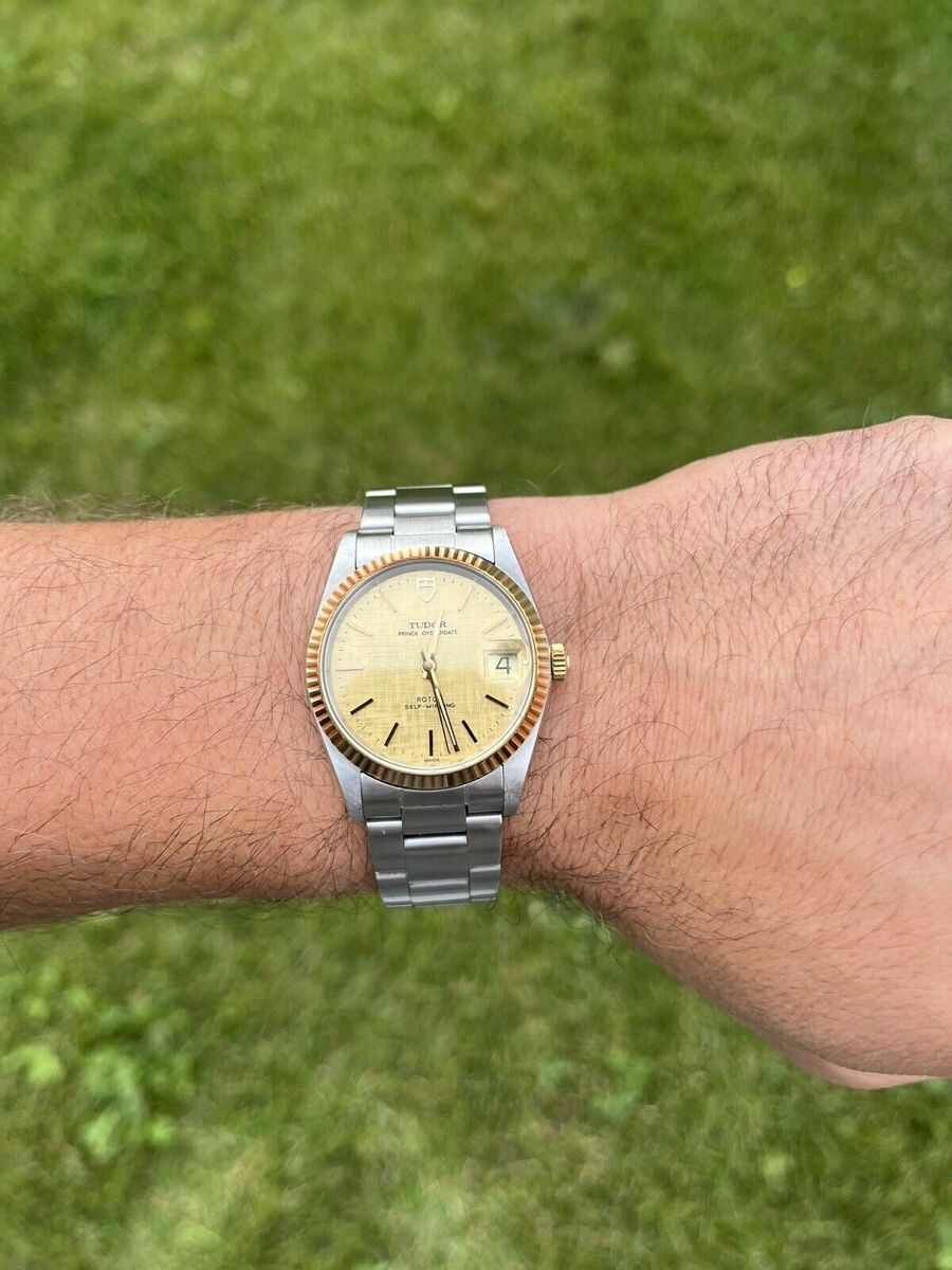 19MM OYSTER WATCH BAND FOR 34MM ROLEX FOR DATE, AIRKING GLIDE LOCK OPENEND SATIN