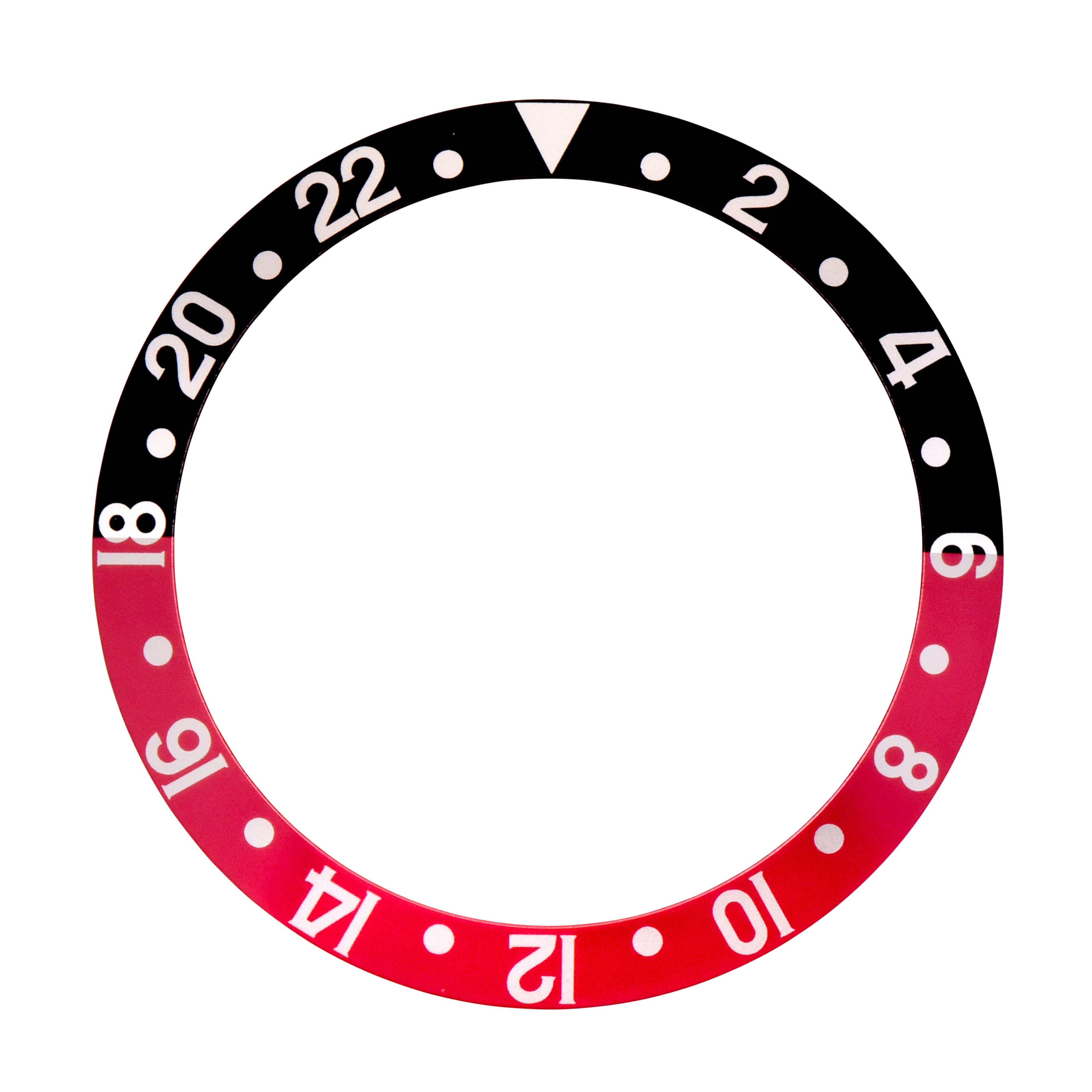 BEZEL INSERT FOR ROLEX GMT WATCH 16700 16710 16713 16718 16760 BLACK/RED FADED